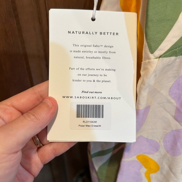 NWT Sabo Skirt Poppi Maxi Cutout Dress Size 6 Medium Floral Boho - Picture 5 of 9